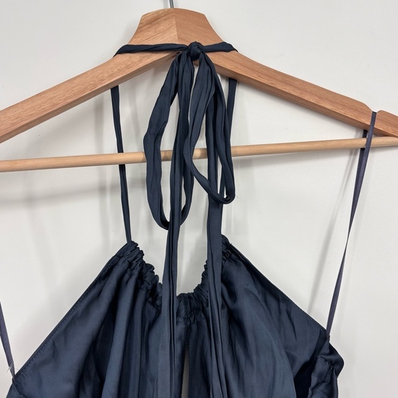 J Crew Cutout dress featherweight Saturn Elegant Blue Halter Maxi Dress Sz 6 - Picture 11 of 12